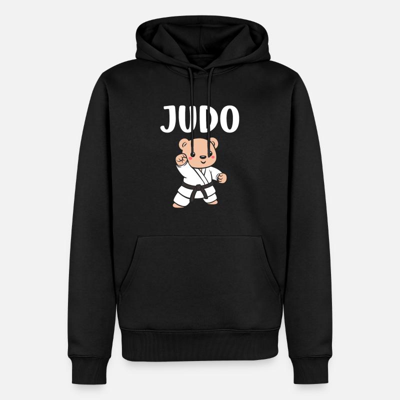 Judo - Männer Premium Bio Hoodie - Schwarz