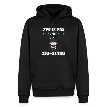 Jiu Jitsu - Männer Premium Bio Hoodie - Schwarz - Vorne - Nico (187cm)