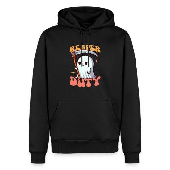 Ghost - Grim Ghost - Reaper Ghost Halloween Ghost - Sweat à capuche Premium bio Homme - noir - Devant - Nico (187cm)