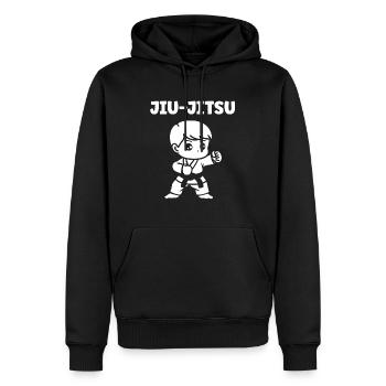 Jiu Jitsu - Männer Premium Bio Hoodie - Schwarz - Vorne - Nico (187cm)