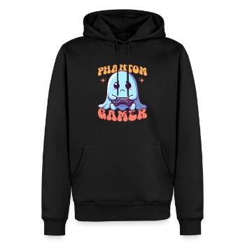 Ghost - Phantom Ghost - Ghost Gamer - Ghost Gaming - Männer Premium Bio Hoodie - Schwarz - Vorne - Nico (187cm)