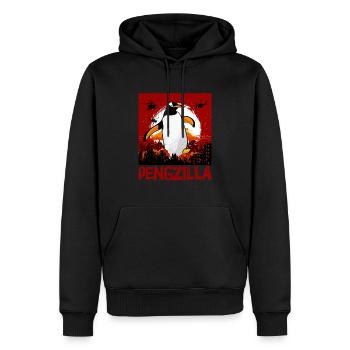 Pengzilla - Observateur d’oiseaux amateur de pingouins - Sweat à capuche Premium bio Homme - noir - Devant - Nico (187cm)