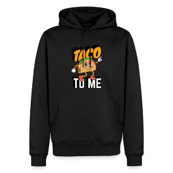 Funny Food - Men’s Premium Organic Hoodie - black - Front - Nico (187cm)