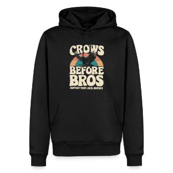 crows before bros Regenbogen sarkastische Sprüche - Männer Premium Bio Hoodie - Schwarz - Vorne - Nico (187cm)