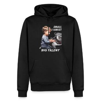 PIANO GARÇON PETIT PIANISTE GRAND TALENT - Sweat à capuche Premium bio Homme - noir - Devant - Nico (187cm)