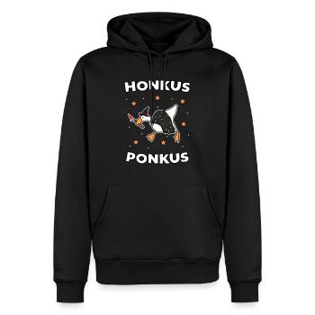 Honkus Ponkus - Men’s Premium Organic Hoodie - black - Front - Nico (187cm)
