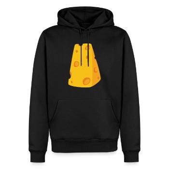 Käsestück Kostüm Käsekostüm Karneval Fasching Käse - Männer Premium Bio Hoodie - Schwarz - Vorne - Nico (187cm)