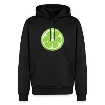 Limette Kostüm Faschingskostüm Fasching Limetten - Männer Premium Bio Hoodie - Schwarz - Vorne - Nico (187cm)