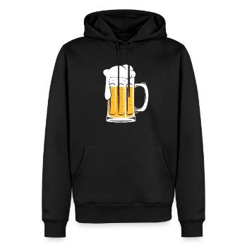 Bier Bierglas Kostüm Bierzelt Biergarten Bierkrug - Männer Premium Bio Hoodie - Schwarz - Vorne - Nico (187cm)