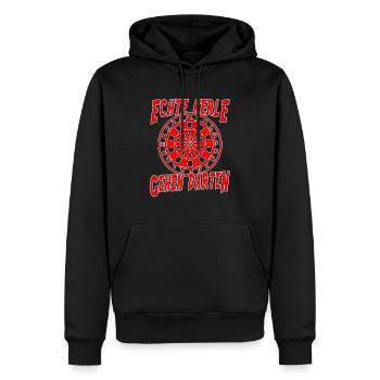 Dartboard - Look for opponents, no victims - Men’s Premium Organic Hoodie - black - Front - Nico (187cm)