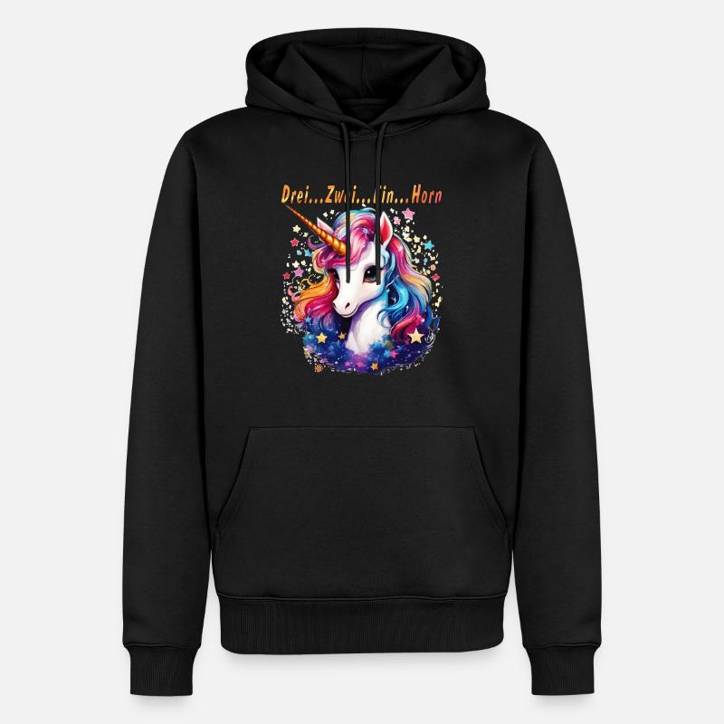 Three... Two... ONE... HORN - Men’s Premium Organic Hoodie - black