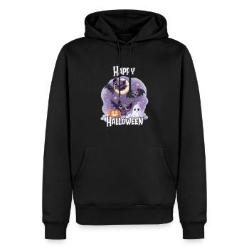 Halloween – Joyeux Halloween Chauves-souris mignonnes - Sweat à capuche Premium bio Homme - noir - Devant - Nico (187cm)