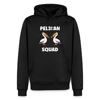 pelican - Sweat à capuche Premium bio Homme - noir - Devant - Nico (187cm)