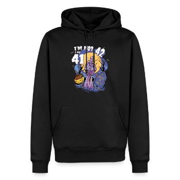 42. Geburtstag Zombie - 41 + Zombie Finger für - Männer Premium Bio Hoodie - Schwarz - Vorne - Nico (187cm)