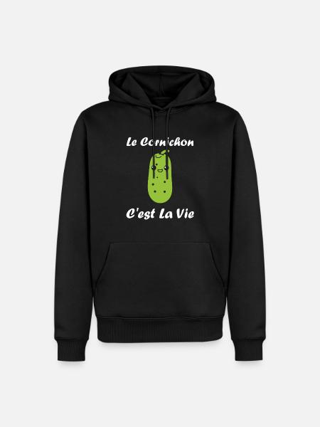 Humour cornichon - Sweat à capuche Premium bio Homme - noir