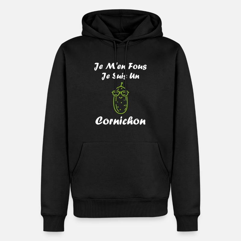 cornichon - Sweat à capuche Premium bio Homme - noir