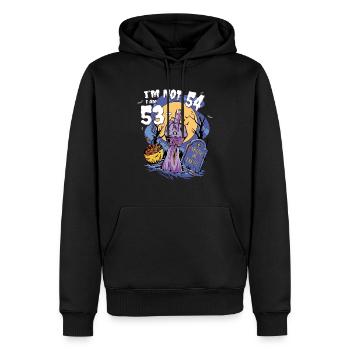 Fête de zombies du 54e anniversaire - 53 + doigt - Sweat à capuche Premium bio Homme - noir - Devant - Nico (187cm)