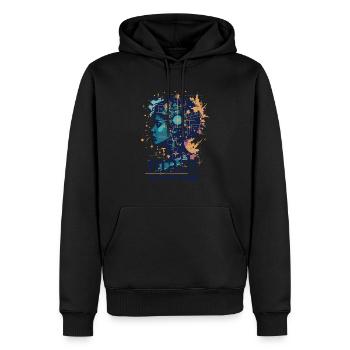 MATHEMATICS - Men’s Premium Organic Hoodie - black - Front - Nico (187cm)
