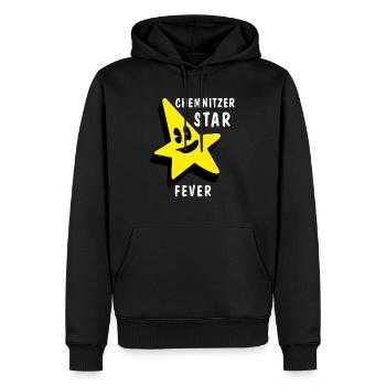 CHEMNITZER STAR FEVER - Männer Premium Bio Hoodie - Schwarz - Vorne - Nico (187cm)