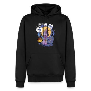 62. Geburtstag Zombie - 61 + Zombie Finger für - Männer Premium Bio Hoodie - Schwarz - Vorne - Nico (187cm)