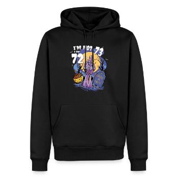 Zombie Motiv 73. Geburtstag - 72 + Finger für - Männer Premium Bio Hoodie - Schwarz - Vorne - Nico (187cm)