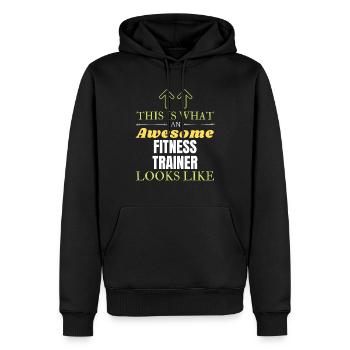 This is What an Awesome Fitness Trainer Looks Like - Men’s Premium Organic Hoodie - black - Front - Nico (187cm)