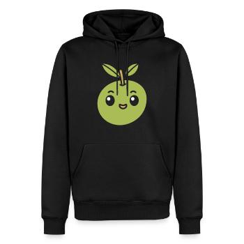 Olive - Männer Premium Bio Hoodie - Schwarz - Vorne - Nico (187cm)