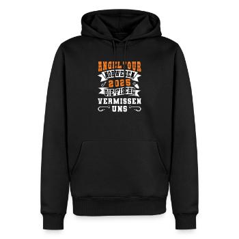 Die Fische Vermissen Uns Angel Tour Norwegen 2025 - Männer Premium Bio Hoodie - Schwarz - Vorne - Nico (187cm)