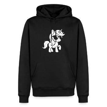 Pony - Men’s Premium Organic Hoodie - black - Front - Nico (187cm)