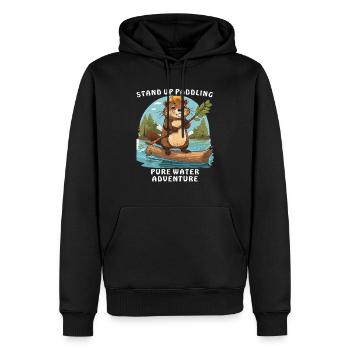STAND UP PADDLING PURE WATER ADVENTURE - Men’s Premium Organic Hoodie - black - Front - Nico (187cm)
