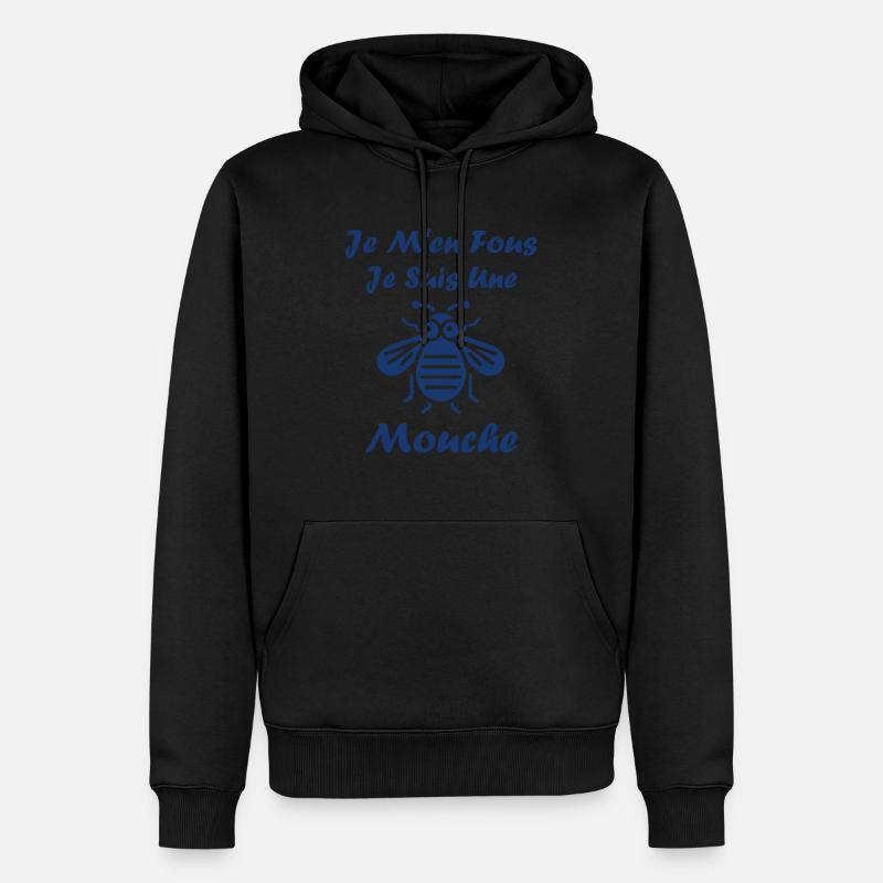 Insecte Citation humour mouche - Sweat à capuche Premium bio Homme - noir