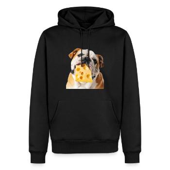Bulldogge - Männer Premium Bio Hoodie - Schwarz - Vorne - Nico (187cm)