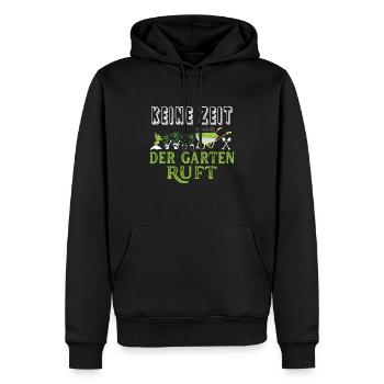 No Time of Garden ruft_ Gardener Nature Plant - Men’s Premium Organic Hoodie - black - Front - Nico (187cm)