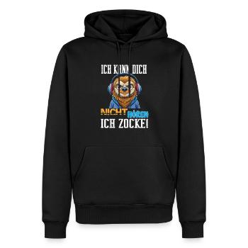 I can't hear you, I'm playing cool gamer - Men’s Premium Organic Hoodie - black - Front - Nico (187cm)