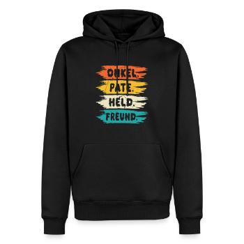 Firmung Taufpaten Geschenk Bester Onkel Pate Held - Männer Premium Bio Hoodie - Schwarz - Vorne - Nico (187cm)