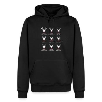Reindeers - Funny Xmas Squad for Hunters - Men’s Premium Organic Hoodie - black - Front - Nico (187cm)