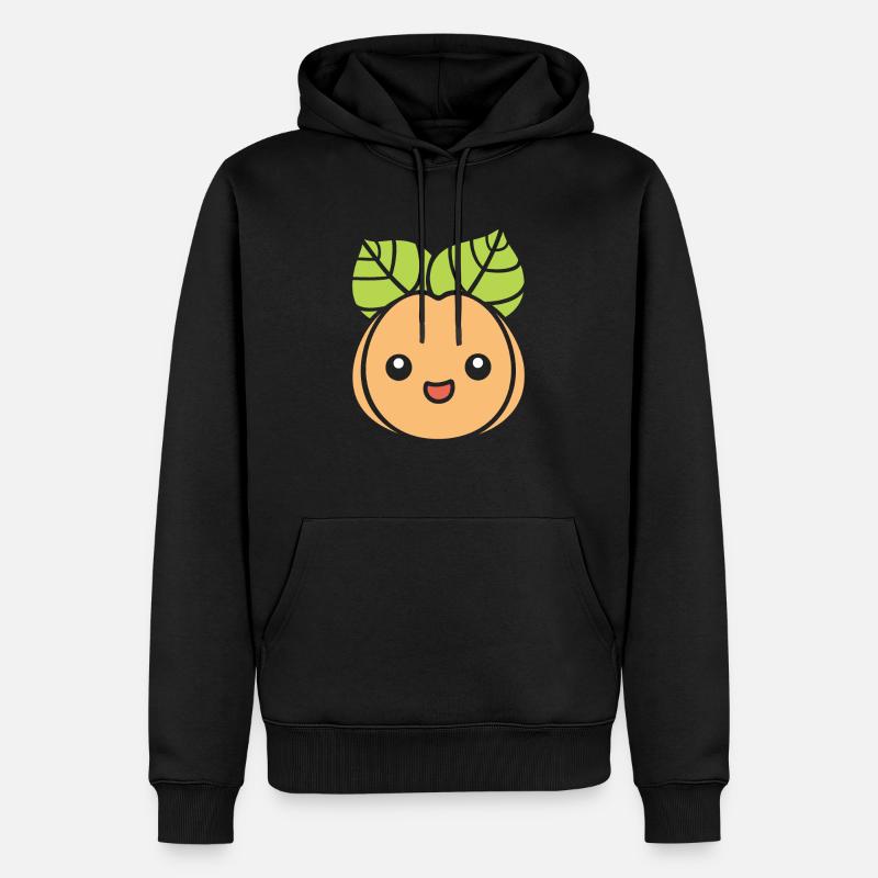 Haselnuss - Männer Premium Bio Hoodie - Schwarz