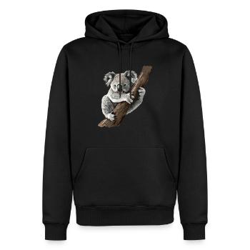 Koalabär, Koala in Australien - Männer Premium Bio Hoodie - Schwarz - Vorne - Nico (187cm)