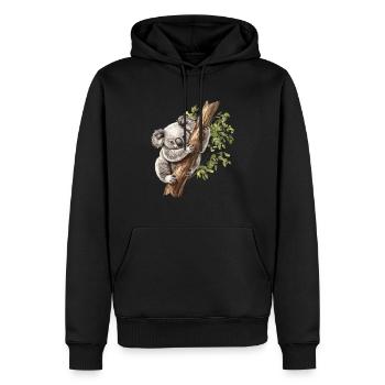 Koalabär, Koala in Australien - Männer Premium Bio Hoodie - Schwarz - Vorne - Nico (187cm)