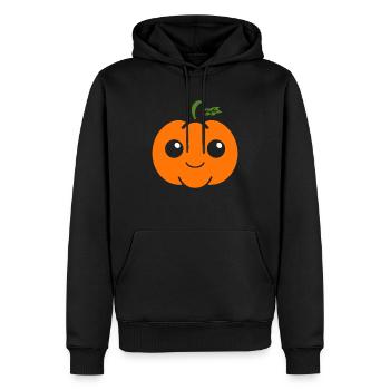 Citrouille - Sweat à capuche Premium bio Homme - noir - Devant - Nico (187cm)