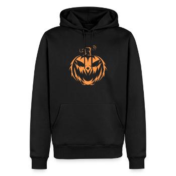 Citrouille - Sweat à capuche Premium bio Homme - noir - Devant - Nico (187cm)