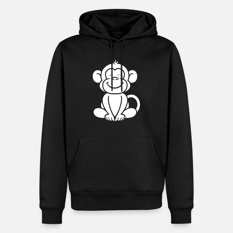 Singe babouin - Sweat à capuche Premium bio Homme - noir