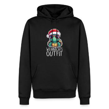 Turtle Christmas - Men’s Premium Organic Hoodie - black - Front - Nico (187cm)