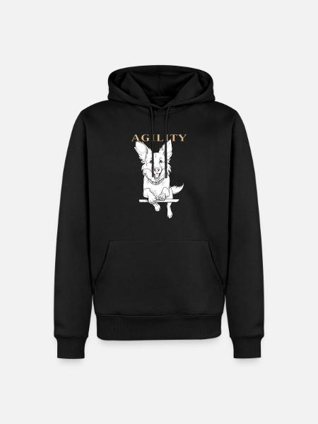 DOG AGILITY - Men’s Premium Organic Hoodie - black