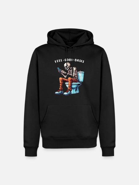 TOILET SMARTPHONE FEEL-GOOD - Men’s Premium Organic Hoodie - black