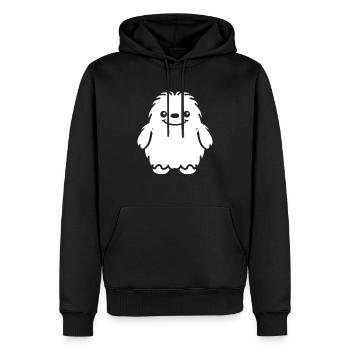 Yeti - Männer Premium Bio Hoodie - Schwarz - Vorne - Nico (187cm)