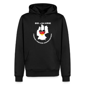 Peace in Germany - Men’s Premium Organic Hoodie - black - Front - Nico (187cm)