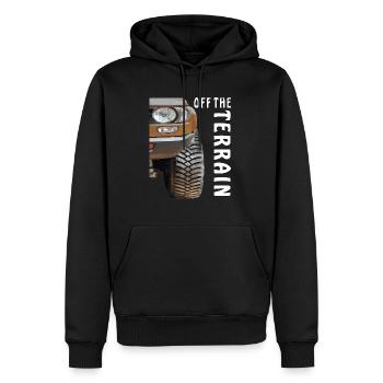 AUTO OFF THE TERRAIN - Männer Premium Bio Hoodie - Schwarz - Vorne - Nico (187cm)