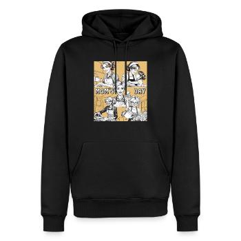 FRAU HAUSARBEIT MOM'S DAY - Männer Premium Bio Hoodie - Schwarz - Vorne - Nico (187cm)