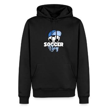 Soccer Boy Soccer Boy Soccer Boy Saying - Men’s Premium Organic Hoodie - black - Front - Nico (187cm)
